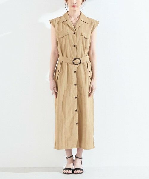 SHIPS / シップス ロング・マキシ丈ワンピース | 《予約》SHIPS Colors:〈接触冷感・UVカット・透湿〉ファンクション シャツ ワンピース◆ | 詳細3