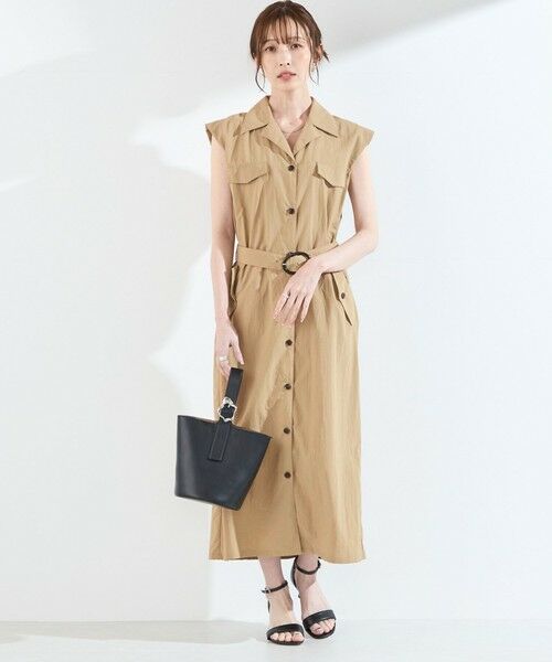 SHIPS / シップス ロング・マキシ丈ワンピース | 《予約》SHIPS Colors:〈接触冷感・UVカット・透湿〉ファンクション シャツ ワンピース◆ | 詳細10