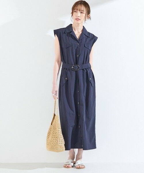 SHIPS / シップス ロング・マキシ丈ワンピース | 《予約》SHIPS Colors:〈接触冷感・UVカット・透湿〉ファンクション シャツ ワンピース◆ | 詳細24