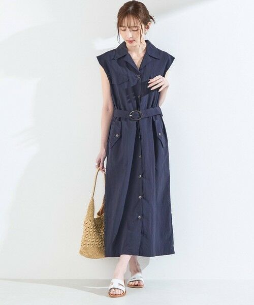 SHIPS / シップス ロング・マキシ丈ワンピース | 《予約》SHIPS Colors:〈接触冷感・UVカット・透湿〉ファンクション シャツ ワンピース◆ | 詳細25