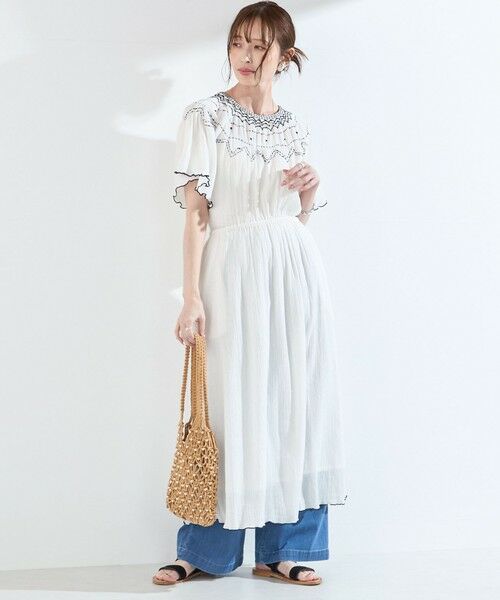 SHIPS / シップス ロング・マキシ丈ワンピース | 《予約》SHIPS Colors:〈手洗い可能〉楊柳 エンブロイダリー ワンピース◆ | 詳細12
