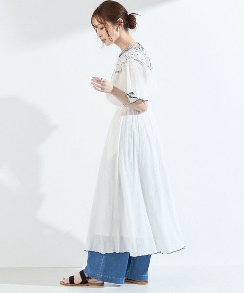 SHIPS / シップス ロング・マキシ丈ワンピース | 《予約》SHIPS Colors:〈手洗い可能〉楊柳 エンブロイダリー ワンピース◆ | 詳細13