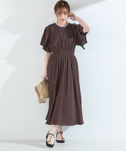 SHIPS / シップス ロング・マキシ丈ワンピース | 《予約》SHIPS Colors:〈手洗い可能〉楊柳 エンブロイダリー ワンピース◆ | 詳細26