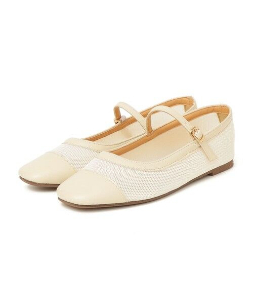 SHIPS / シップス フラットシューズ | SHIPS Colors:メッシュ コンビ ストラップ シューズ（ベージュ）