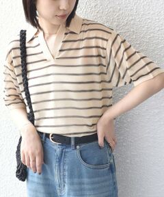 SHIPS / シップス ニット・セーター | 《予約》SHIPS Colors:〈手洗い可能〉シアー ボーダー スキッパー ニット◆