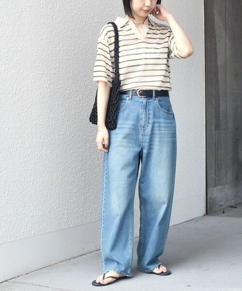 SHIPS / シップス ニット・セーター | 《予約》SHIPS Colors:〈手洗い可能〉シアー ボーダー スキッパー ニット◆ | 詳細7