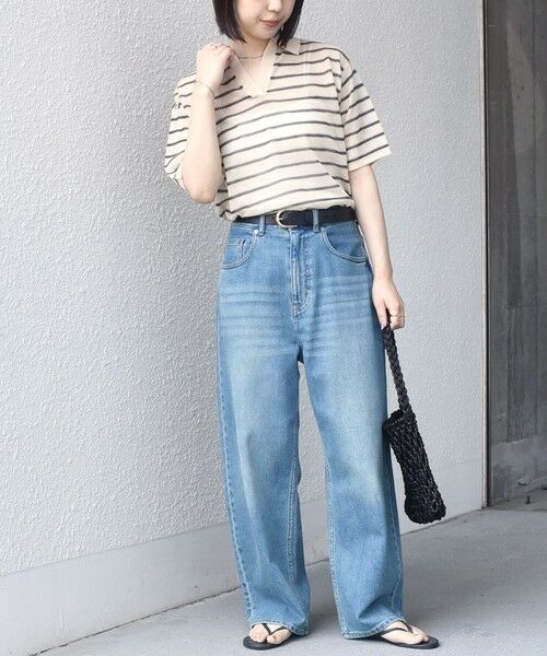 SHIPS / シップス ニット・セーター | 《予約》SHIPS Colors:〈手洗い可能〉シアー ボーダー スキッパー ニット◆ | 詳細11