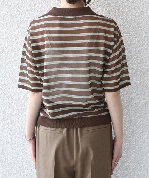 SHIPS / シップス ニット・セーター | 《予約》SHIPS Colors:〈手洗い可能〉シアー ボーダー スキッパー ニット◆ | 詳細16
