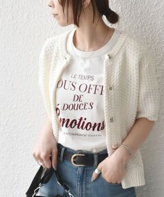 SHIPS / シップス カーディガン・ボレロ | 《予約》SHIPS Colors:〈手洗い可能〉リンクス ステッチ 5分袖 ニット ジャケット◆