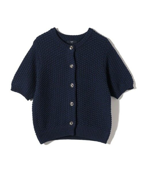 SHIPS / シップス カーディガン・ボレロ | 《予約》SHIPS Colors:〈手洗い可能〉リンクス ステッチ 5分袖 ニット ジャケット◆ | 詳細13