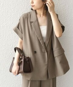 SHIPS / シップス テーラードジャケット | 《予約》SHIPS Colors:〈手洗い可能〉クリスピー ダブルブレスト 5分袖 ジャケット2◆
