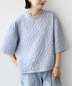SHIPS / シップス シャツ・ブラウス | 《予約》ウェーブ フクレ ジャカード ショート スリーブ プルオーバー