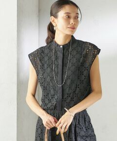 SHIPS / シップス シャツ・ブラウス | 《予約》〈手洗い可能〉綿 刺繍 レース フレンチスリーブ ブラウス