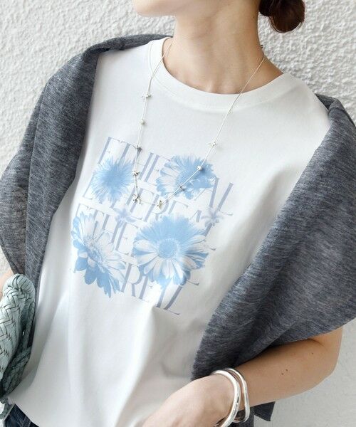 SHIPS / シップス Tシャツ | 《予約》【WEB限定】オーガニック コットン コンパクト プリント TEE（オフホワイト）