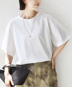 SHIPS / シップス Tシャツ | 《予約》〈接触冷感/UVカット〉ガゼット デザイン ワイド スリーブ TEE