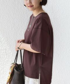 SHIPS / シップス Tシャツ | 《予約》〈接触冷感/UVカット〉ガゼット デザイン ワイド スリーブ TEE