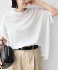SHIPS / シップス Tシャツ | 《予約》【WEB限定】シアー ワッフル スリット TEE