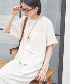 SHIPS / シップス Tシャツ | 《予約》【実力派ベーシック】〈手洗い可能〉レーヨン ナイロン ドルマン 半袖 プルオーバー