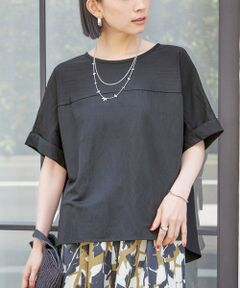 SHIPS / シップス Tシャツ | 《予約》【実力派ベーシック】〈手洗い可能〉レーヨン ナイロン ドルマン 半袖 プルオーバー