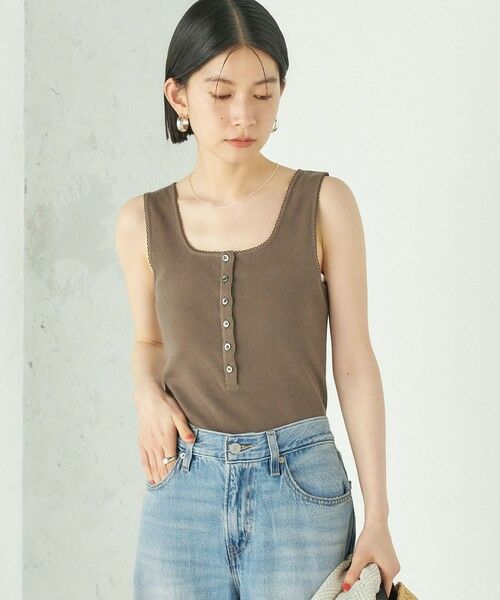 SHIPS / シップス タンクトップ | 《予約》Wai＋:〈手洗い可能〉アイレット ヘンリー タンクトップ | 詳細28