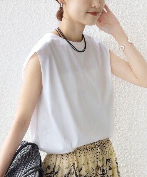 SHIPS / シップス カットソー | 《予約》〈接触冷感/UVカット〉ガゼット デザイン 裾 ラウンド TEE | 詳細7