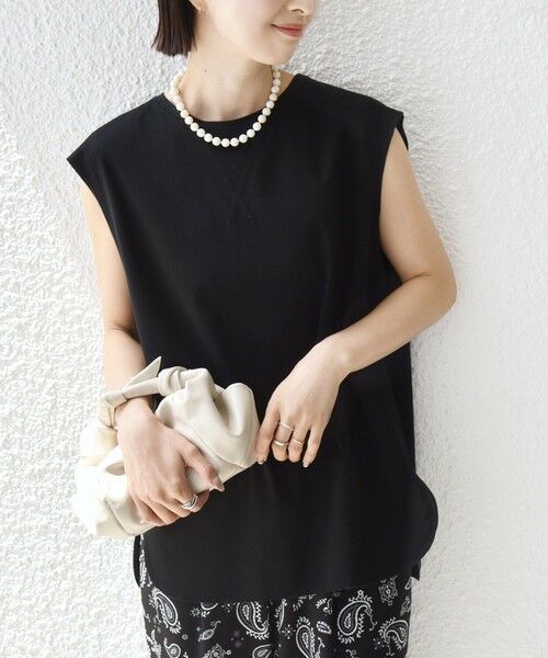 SHIPS / シップス カットソー | 《予約》〈接触冷感/UVカット〉ガゼット デザイン 裾 ラウンド TEE | 詳細15
