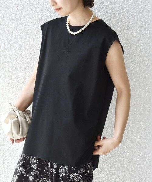 SHIPS / シップス カットソー | 《予約》〈接触冷感/UVカット〉ガゼット デザイン 裾 ラウンド TEE | 詳細16