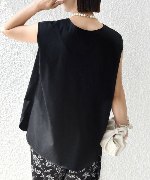 SHIPS / シップス カットソー | 《予約》〈接触冷感/UVカット〉ガゼット デザイン 裾 ラウンド TEE | 詳細17