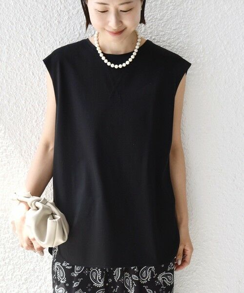 SHIPS / シップス カットソー | 《予約》〈接触冷感/UVカット〉ガゼット デザイン 裾 ラウンド TEE | 詳細18