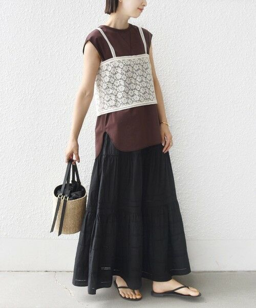 SHIPS / シップス カットソー | 《予約》〈接触冷感/UVカット〉ガゼット デザイン 裾 ラウンド TEE | 詳細25