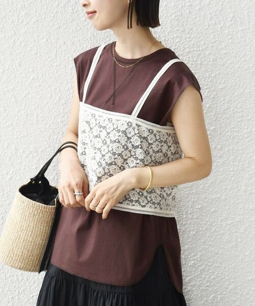 SHIPS / シップス カットソー | 《予約》〈接触冷感/UVカット〉ガゼット デザイン 裾 ラウンド TEE | 詳細27
