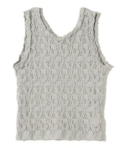 SHIPS / シップス タンクトップ | 〈手洗い可能〉ラッセル レース 前後 2WAY ノースリーブ プルオーバー