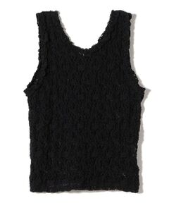 SHIPS / シップス タンクトップ | 〈手洗い可能〉ラッセル レース 前後 2WAY ノースリーブ プルオーバー