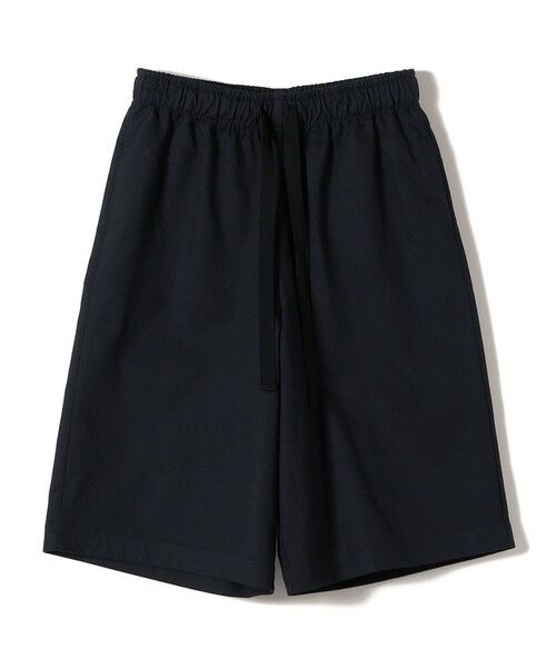 SHIPS / シップス ショート・ハーフ・半端丈パンツ | SHIPS Primary Navy Label:〈手洗い可能〉コットン キュロット ショーツ（ネイビー）