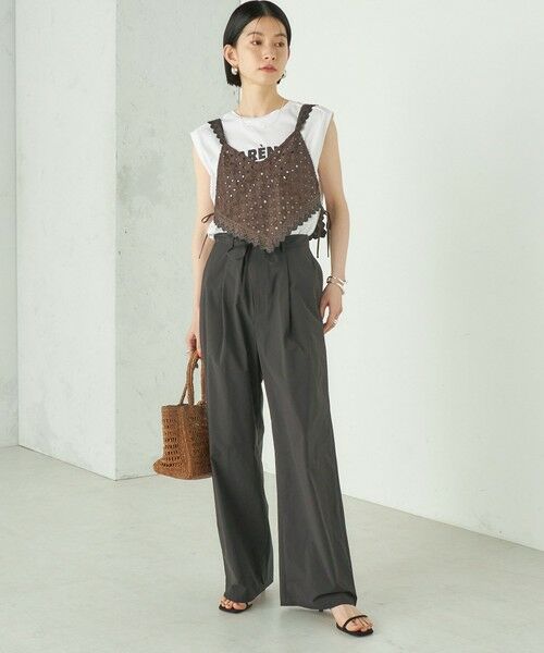SHIPS / シップス その他パンツ | 《予約》Wai＋:〈接触冷感 / 吸水速乾 / 洗濯機可能〉タイプライター コンフィ タック パンツ | 詳細1