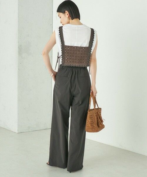 SHIPS / シップス その他パンツ | 《予約》Wai＋:〈接触冷感 / 吸水速乾 / 洗濯機可能〉タイプライター コンフィ タック パンツ | 詳細3