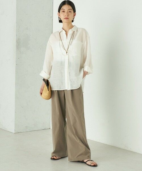 SHIPS / シップス その他パンツ | 《予約》Wai＋:〈接触冷感 / 吸水速乾 / 洗濯機可能〉タイプライター コンフィ タック パンツ | 詳細21