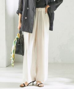 SHIPS / シップス その他パンツ | 《予約》〈接触冷感/手洗い可能〉Jupiter 麻混 タック ギャザー パンツ