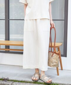SHIPS / シップス ロング・マキシ丈スカート | 《予約》【実力派ベーシック】〈手洗い可能〉レーヨン ナイロン ポケット デザイン Iライン スカート