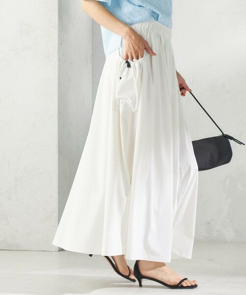 SHIPS / シップス ロング・マキシ丈スカート | 《予約》【SHIPS別注】TAION: 〈UVカット/接触冷感/吸水速乾〉サイド ポケット スカート（ホワイト）