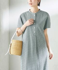SHIPS / シップス ロング・マキシ丈ワンピース | 《予約》〈手洗い可能〉ACAR バンピー チェック ワンピース