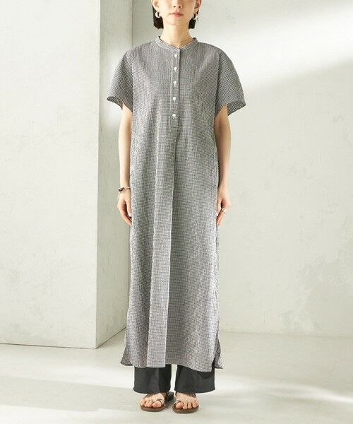 SHIPS / シップス ロング・マキシ丈ワンピース | 《予約》〈手洗い可能〉ACAR バンピー チェック ワンピース | 詳細10