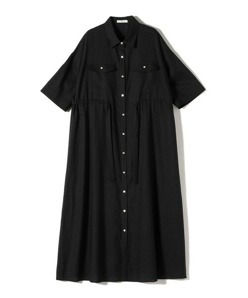 SHIPS / シップス ロング・マキシ丈ワンピース | 《予約》【WEB限定】〈手洗い可能〉リネン 麻 ポケット デザイン ドロスト ワンピース | 詳細6