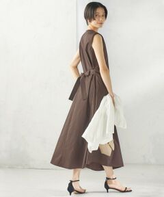 SHIPS / シップス ロング・マキシ丈ワンピース | 《予約》〈洗濯機可能〉綿ポリ スキッパー フレア ワンピース
