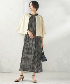 SHIPS / シップス ロング・マキシ丈ワンピース | 《予約》〈手洗い可能〉プリント カッセン ノースリーブ ワンピース