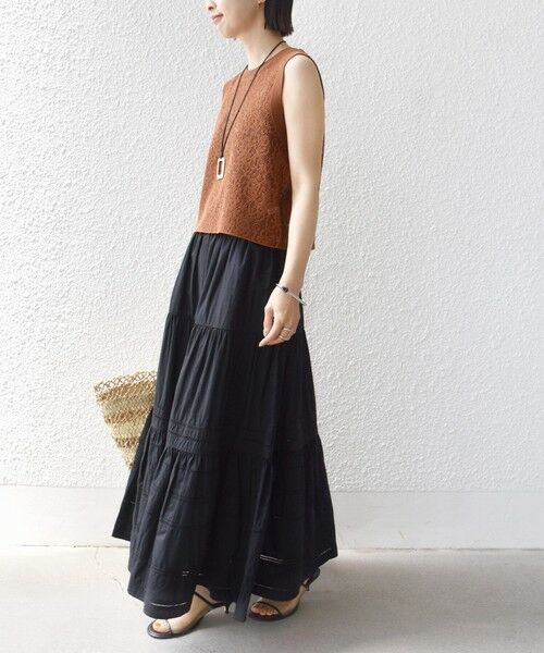 SHIPS / シップス カットソー（半袖以外） | 《予約》〈手洗い可能〉レース ジャカード 2WAY ノースリーブ カットソー | 詳細13