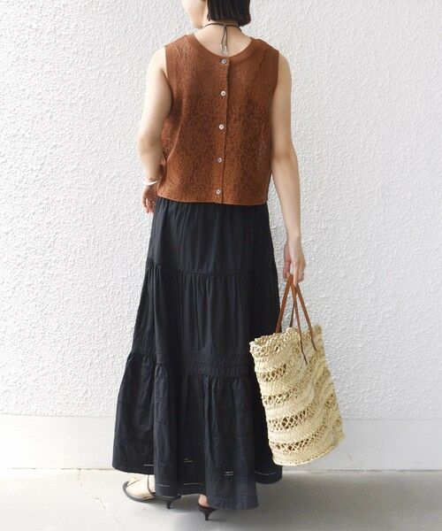 SHIPS / シップス カットソー（半袖以外） | 《予約》〈手洗い可能〉レース ジャカード 2WAY ノースリーブ カットソー | 詳細14