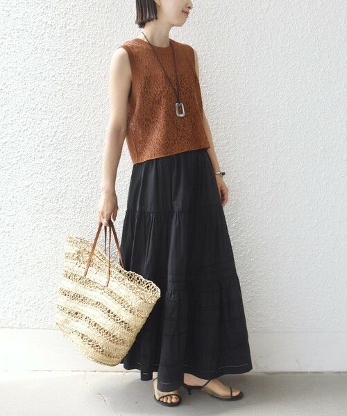 SHIPS / シップス カットソー（半袖以外） | 《予約》〈手洗い可能〉レース ジャカード 2WAY ノースリーブ カットソー | 詳細15