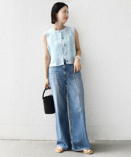 SHIPS / シップス カットソー（半袖以外） | 《予約》〈手洗い可能〉レース ジャカード 2WAY ノースリーブ カットソー | 詳細23