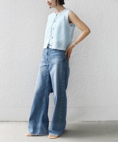 SHIPS / シップス カットソー（半袖以外） | 《予約》〈手洗い可能〉レース ジャカード 2WAY ノースリーブ カットソー | 詳細24